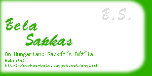 bela sapkas business card